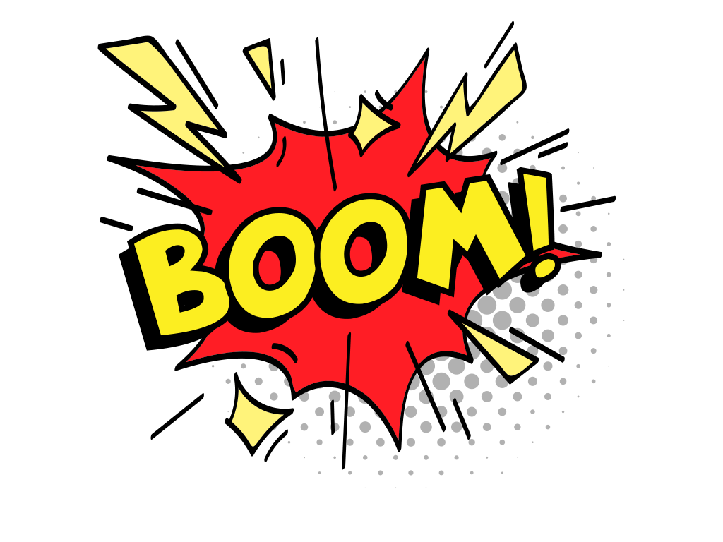 Boom logo for Blue Falcon Builders